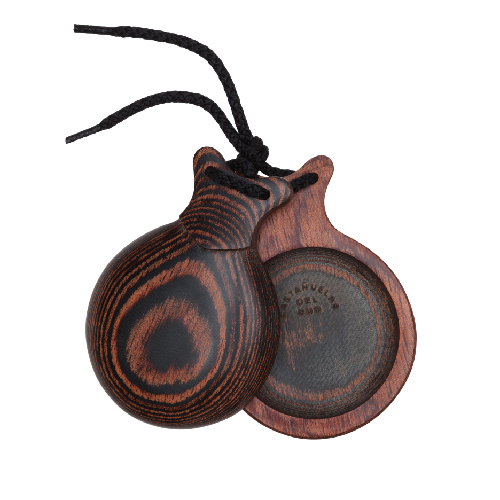 Brown-Grained Wood Castanets