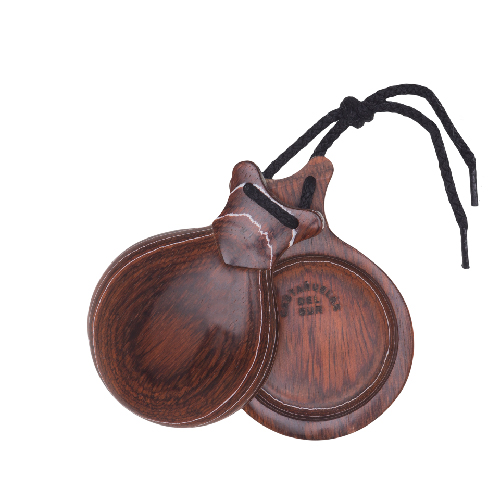 Professional Red-Grained Wood Castanets