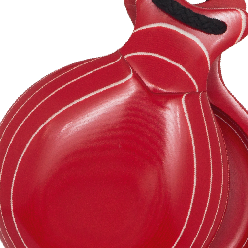 Professional White-grained Red Fibreglass Castanets Detail